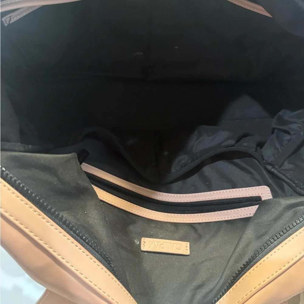 Calpak Hue Carry-On Duffle in Pink Sands with storage dust cover - Picture 3 of 7